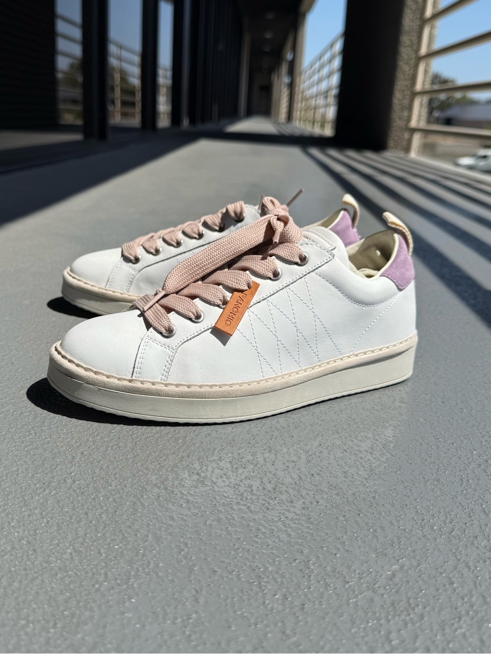 PANCHIC P01 Women’s Leather Sneakers Made in Italy Fashion White Sz 8
